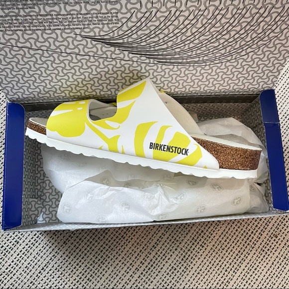 Birkenstock Arizona Monstera Lime Sour Birko-Flor sandals - Picture 3 of 5